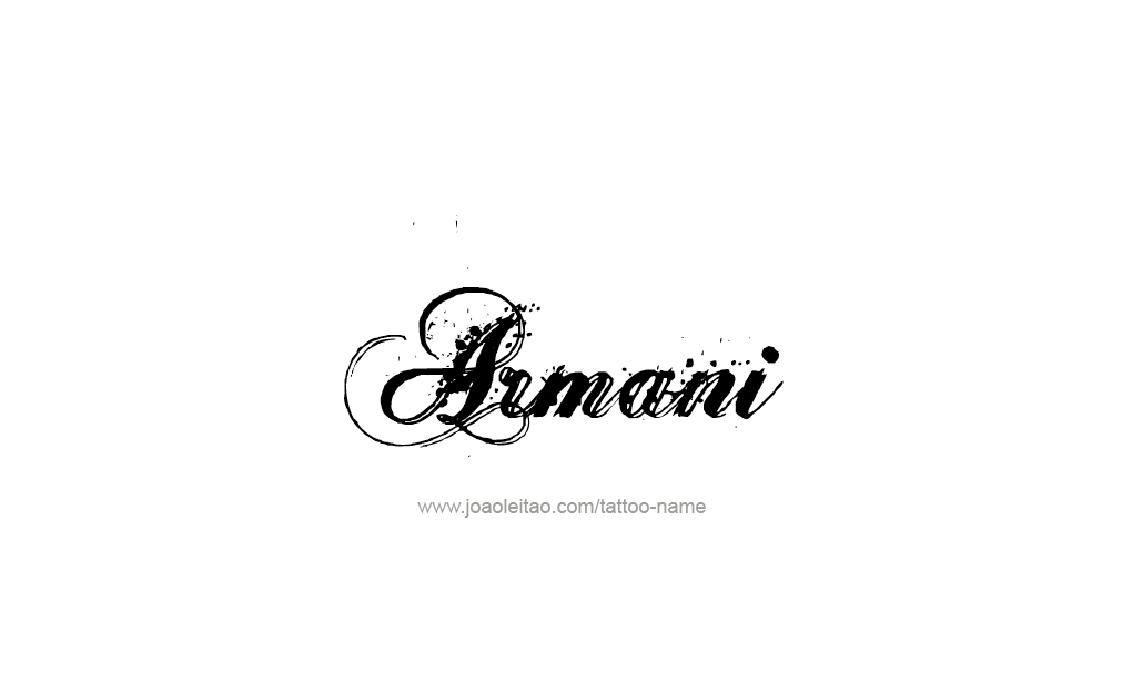 Tattoo Design  Name Armani  