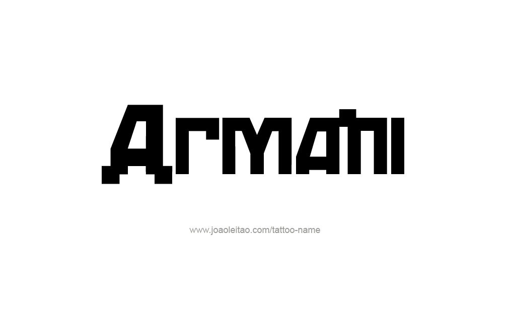 Tattoo Design  Name Armani  