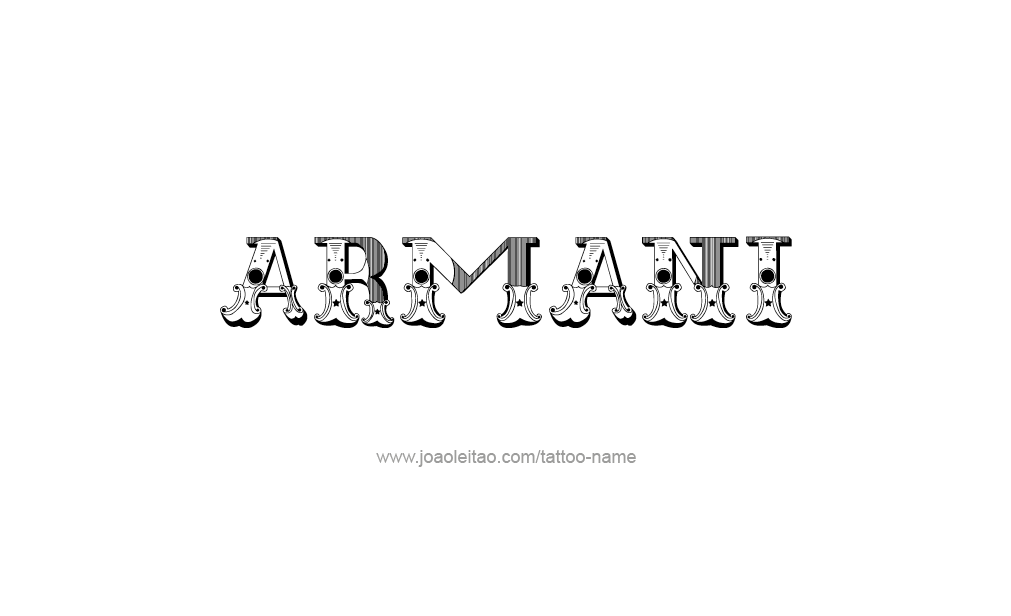 Tattoo Design  Name Armani  