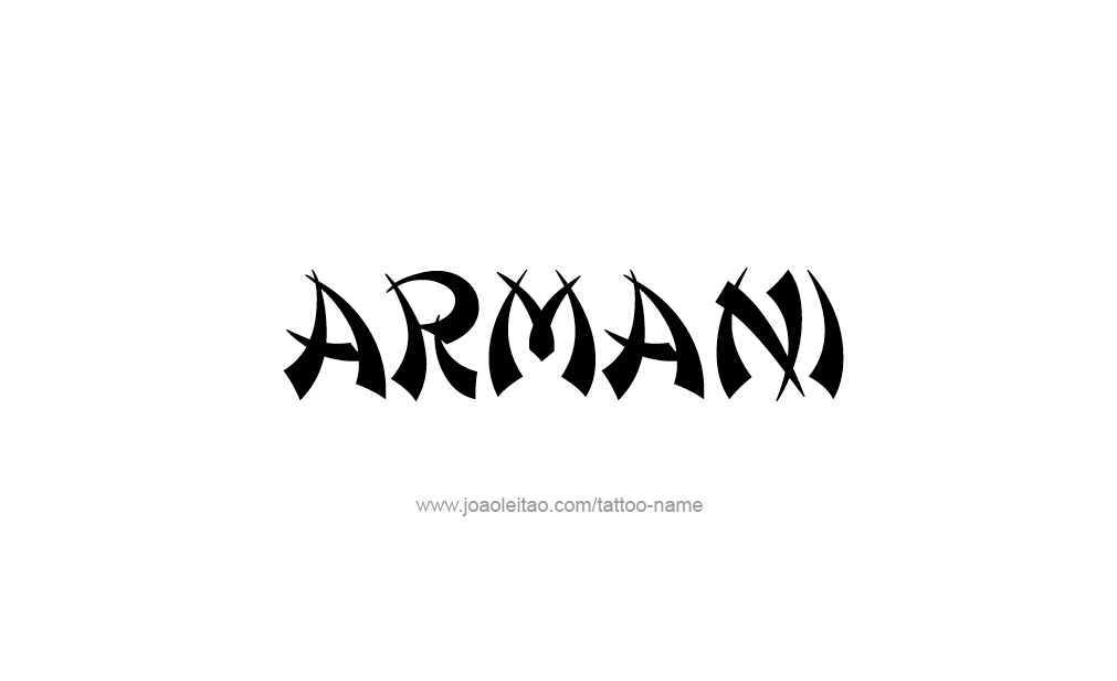 Tattoo Design  Name Armani