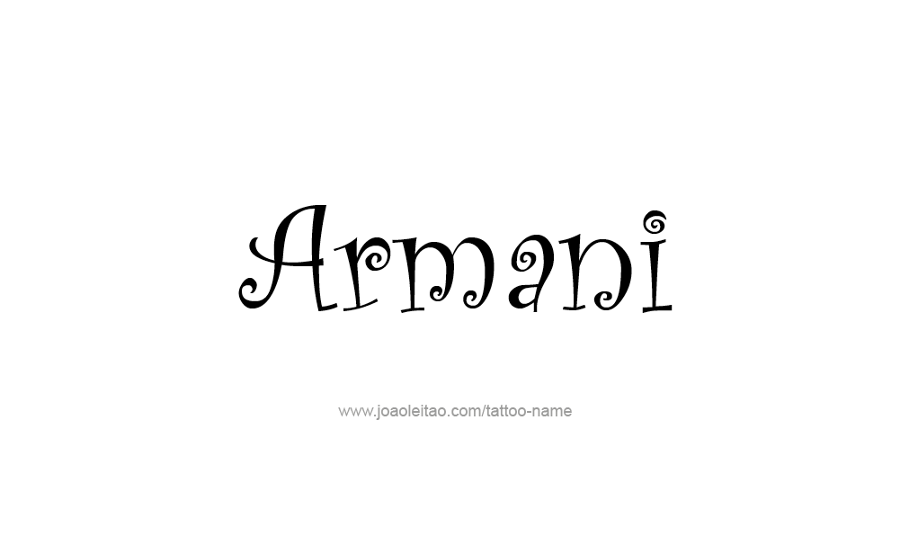 Tattoo Design  Name Armani  