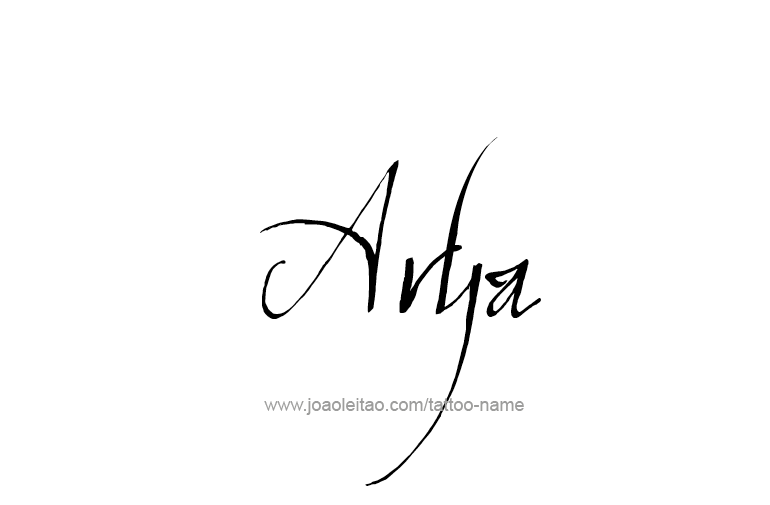 Tattoo Design  Name Arya  