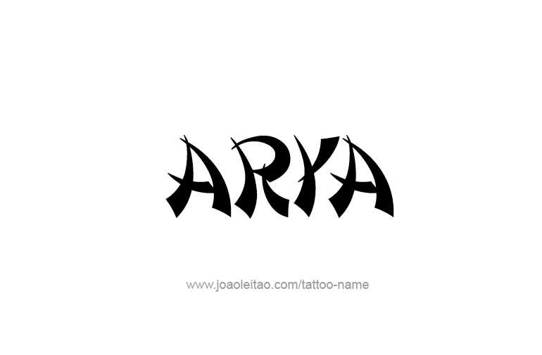 Tattoo Design  Name Arya