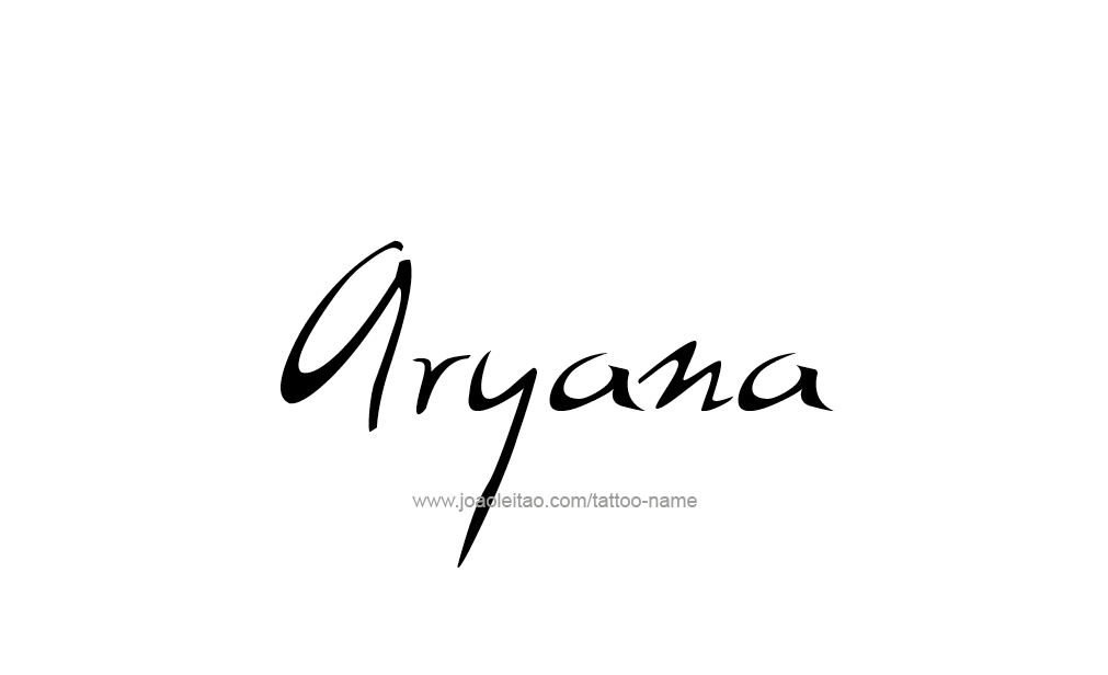 Tattoo Design  Name Aryana   