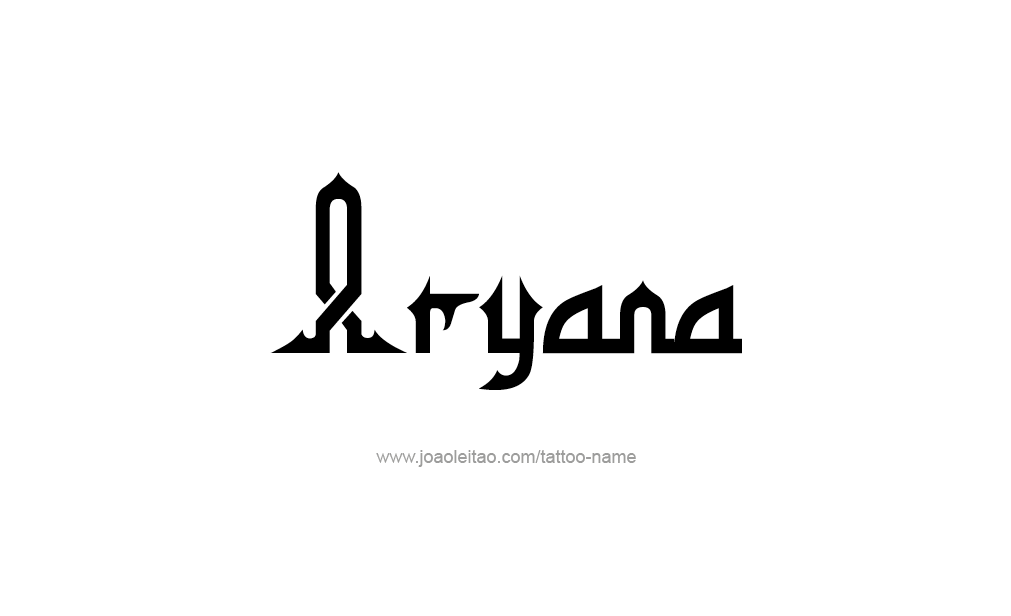 Tattoo Design  Name Aryana   