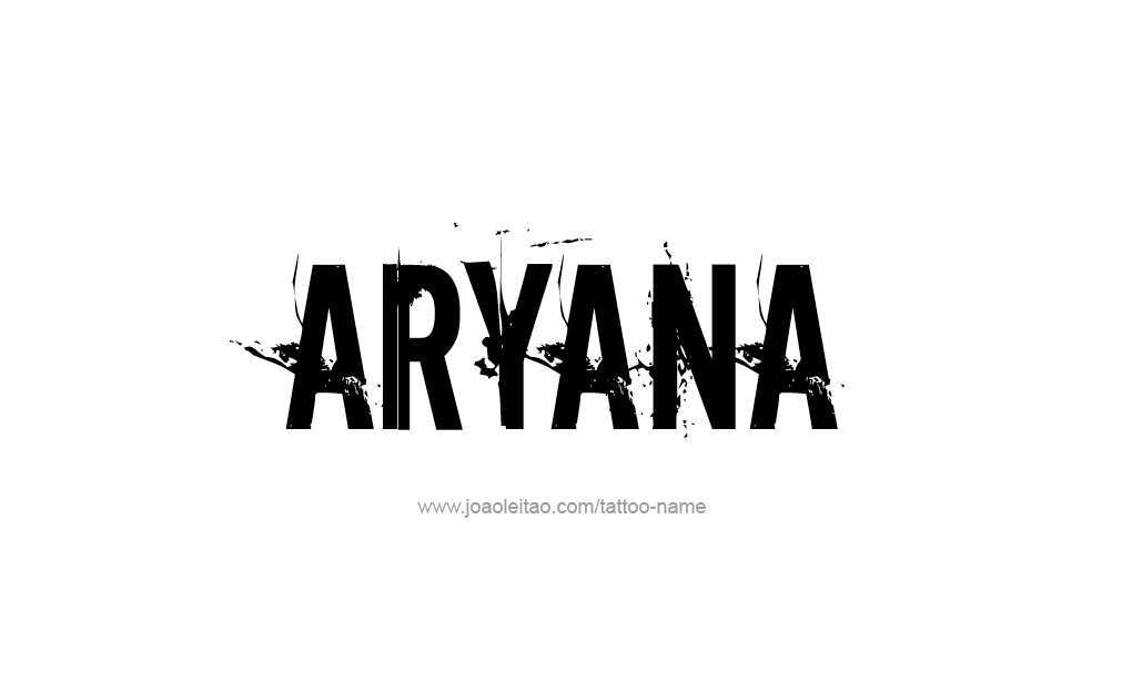 Tattoo Design  Name Aryana   