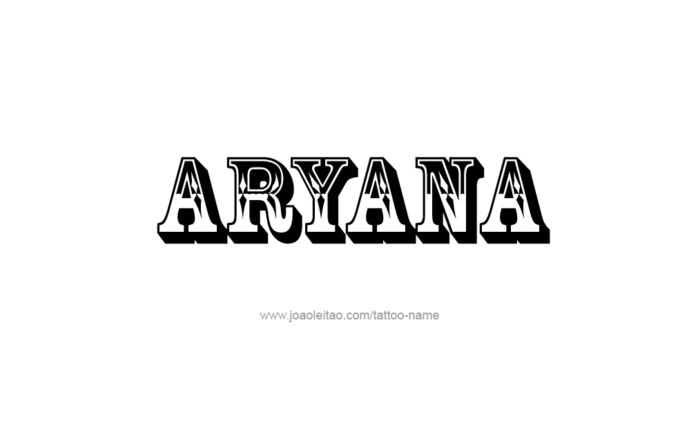 Tattoo Design  Name Aryana   