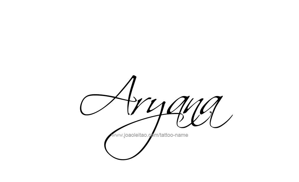 Tattoo Design  Name Aryana   