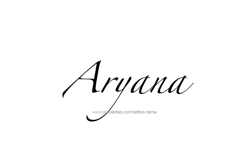 Tattoo Design  Name Aryana   