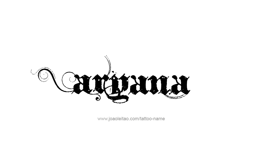 Tattoo Design  Name Aryana   