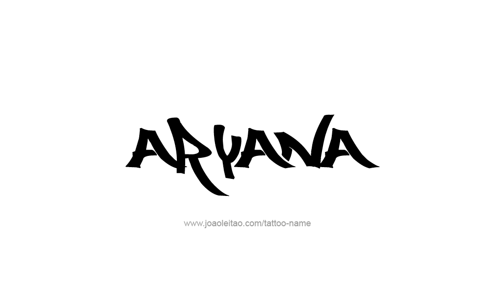 Tattoo Design  Name Aryana   