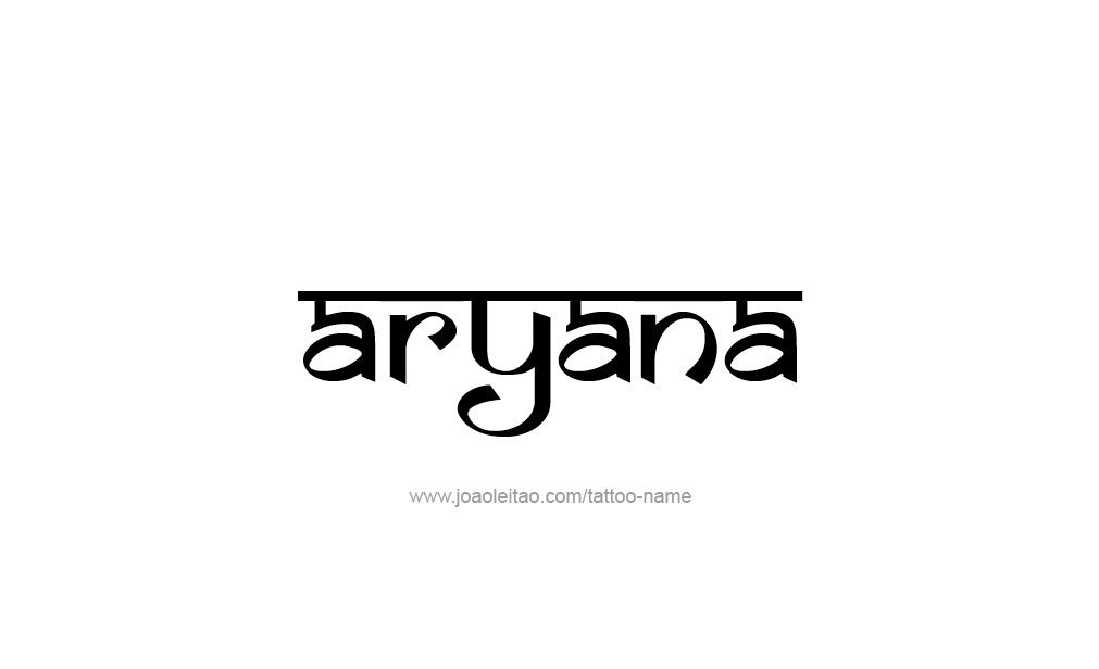 Tattoo Design  Name Aryana   