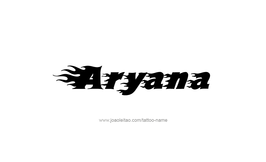Tattoo Design  Name Aryana   
