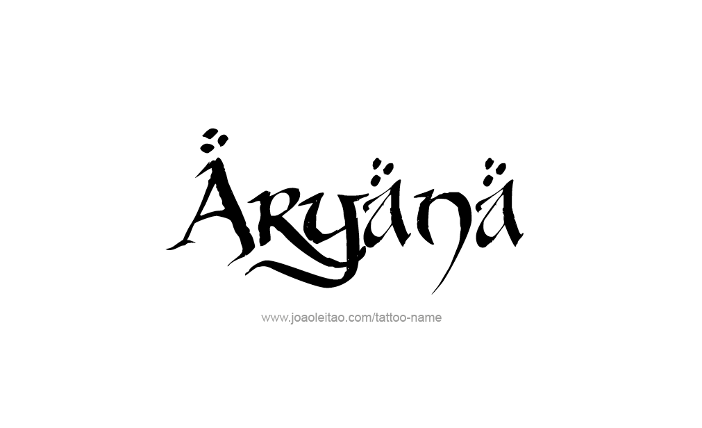 Tattoo Design  Name Aryana   