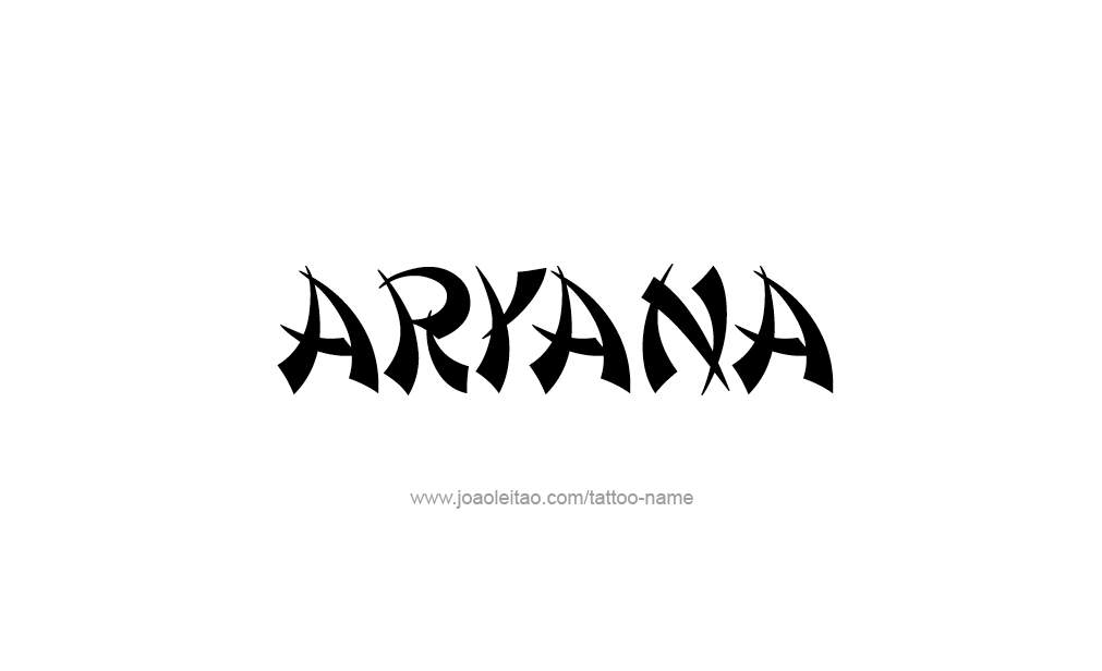 Tattoo Design  Name Aryana