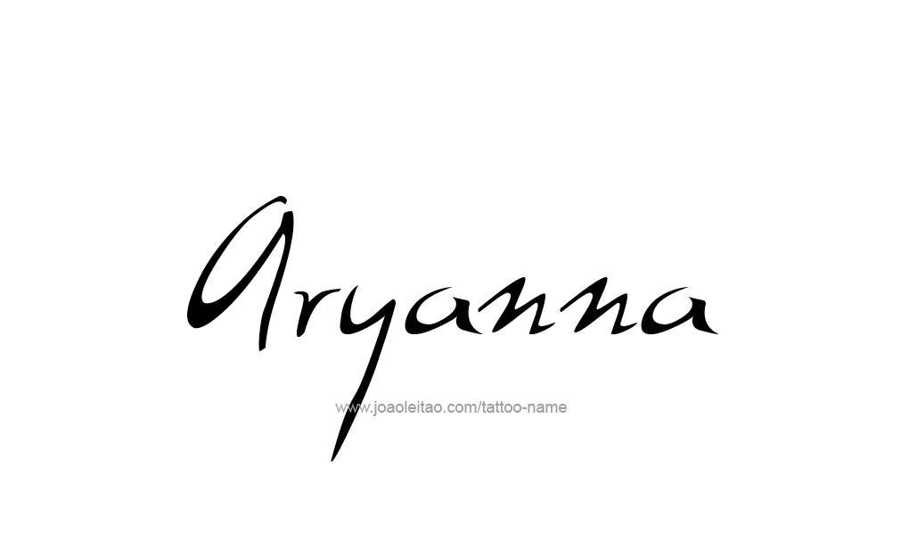 Tattoo Design  Name Aryanna   