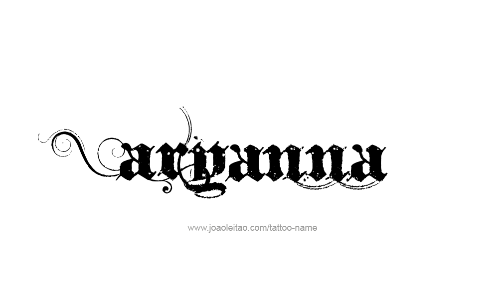 Tattoo Design  Name Aryanna   