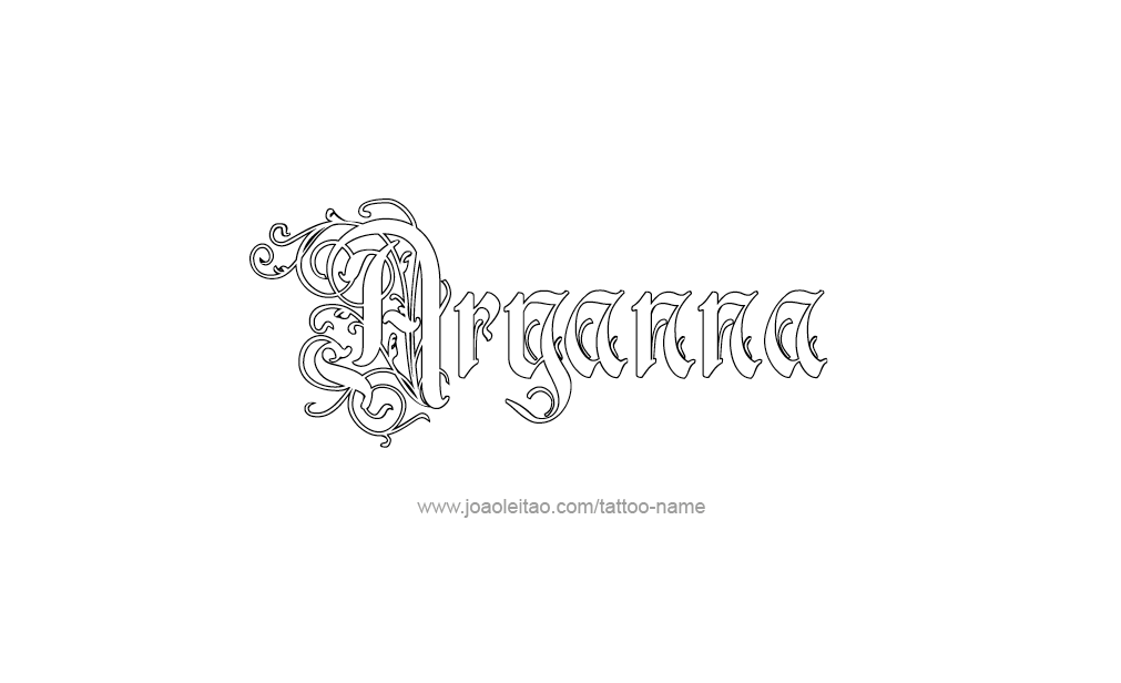 Tattoo Design  Name Aryanna   