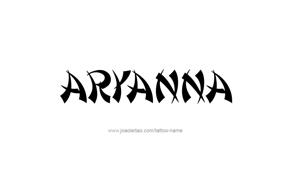 Tattoo Design  Name Aryanna