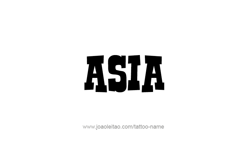 Tattoo Design  Name Asia  