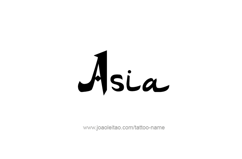 Tattoo Design  Name Asia  