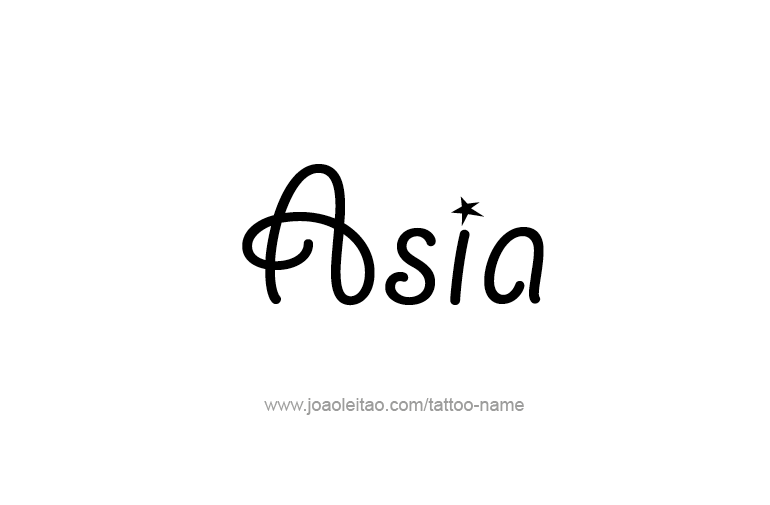 Tattoo Design  Name Asia  