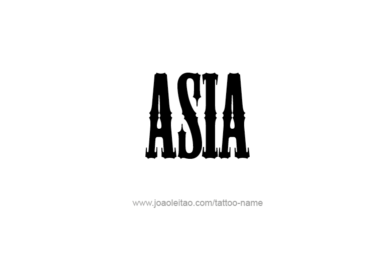 Tattoo Design  Name Asia  