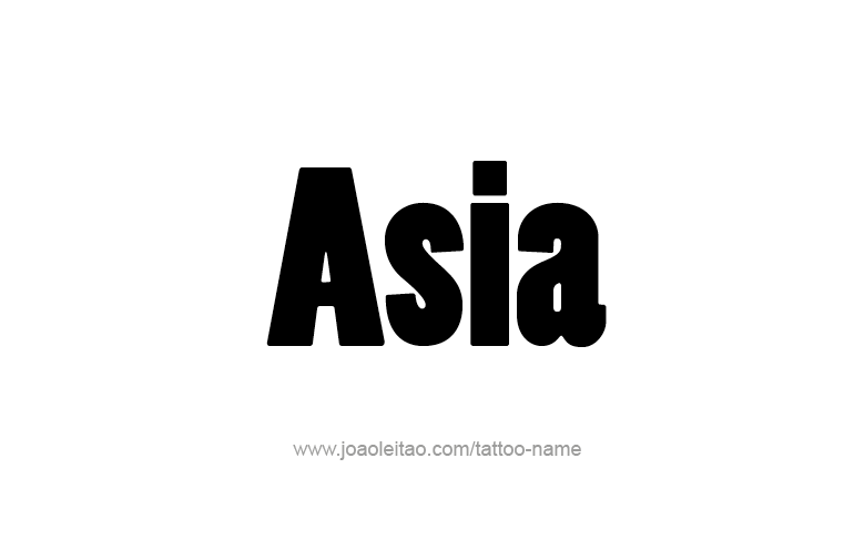 Tattoo Design  Name Asia  