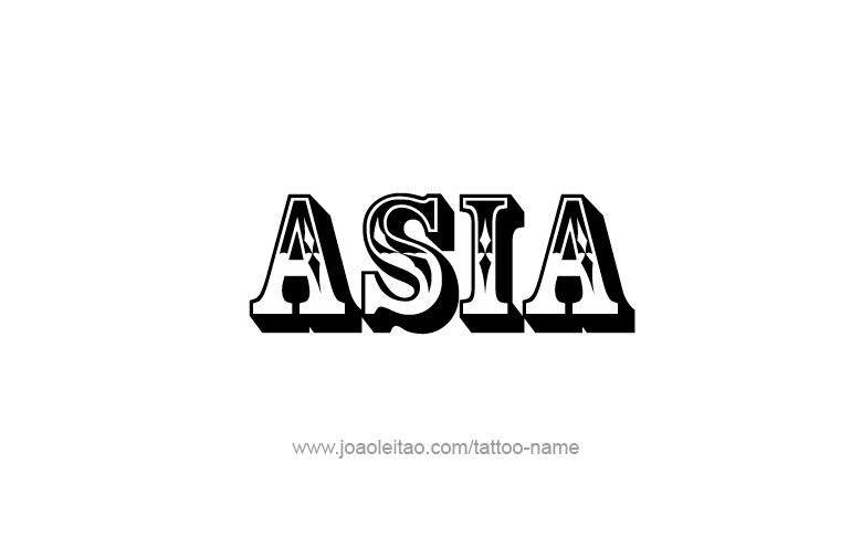 Tattoo Design  Name Asia  