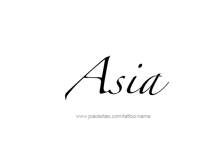 Tattoo Design  Name Asia  