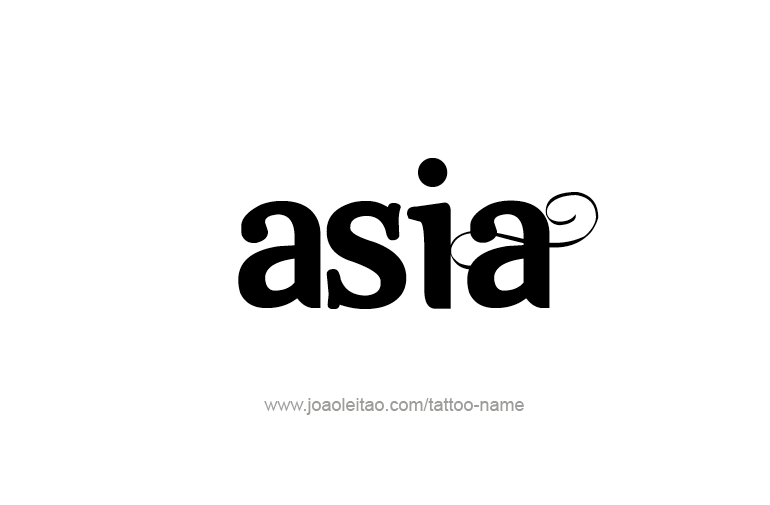 Tattoo Design  Name Asia  