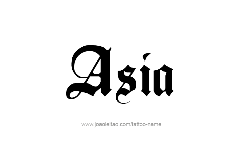 Tattoo Design  Name Asia  