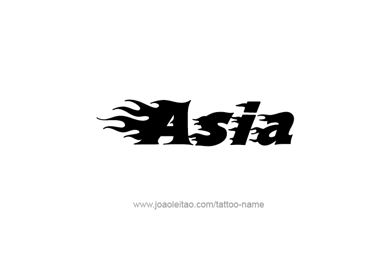 Tattoo Design  Name Asia  