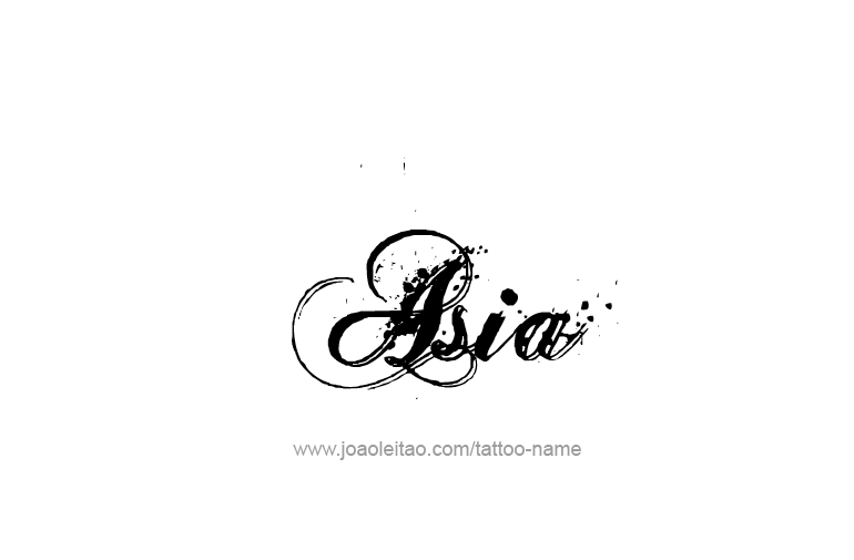 Tattoo Design  Name Asia  