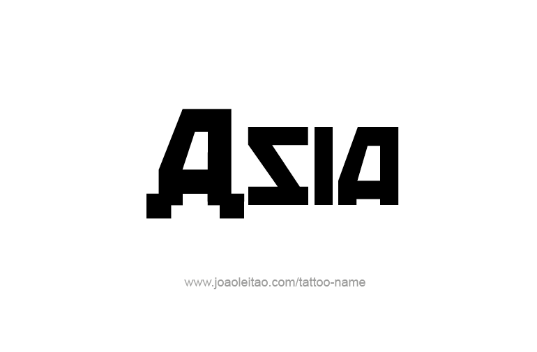 Tattoo Design  Name Asia  