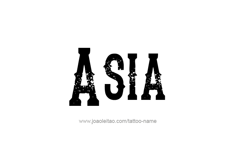 Tattoo Design  Name Asia  