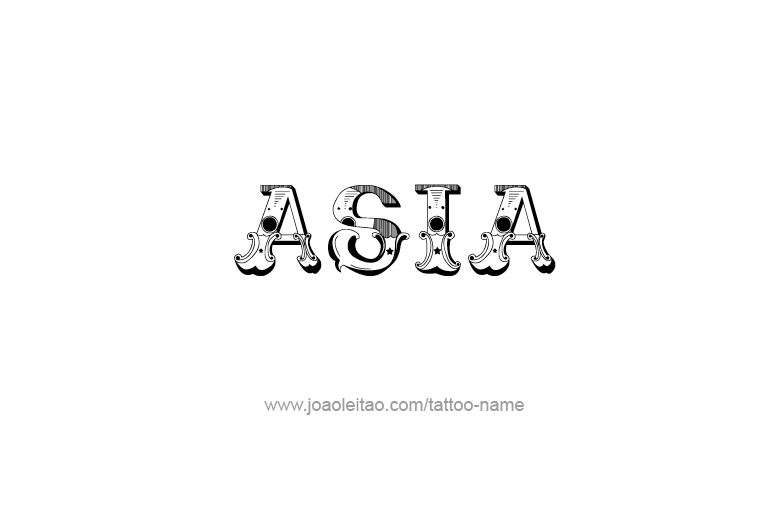 Tattoo Design  Name Asia  