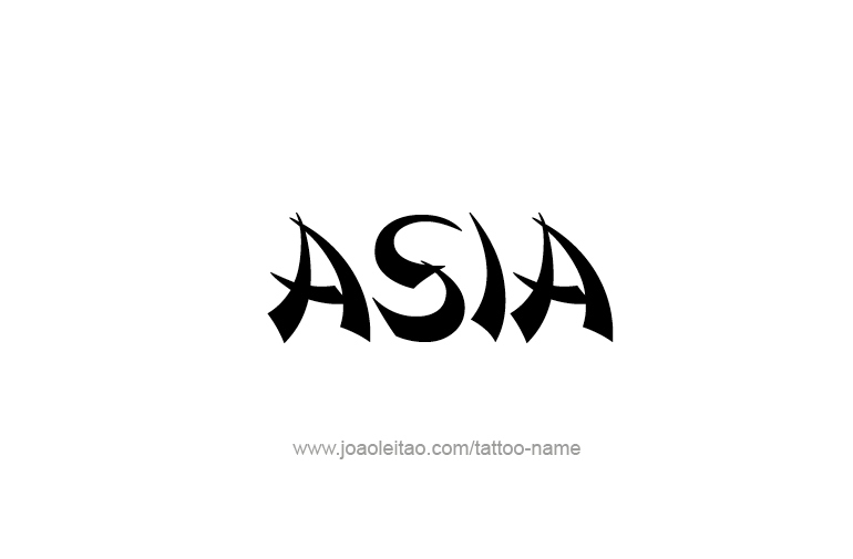 Tattoo Design  Name Asia