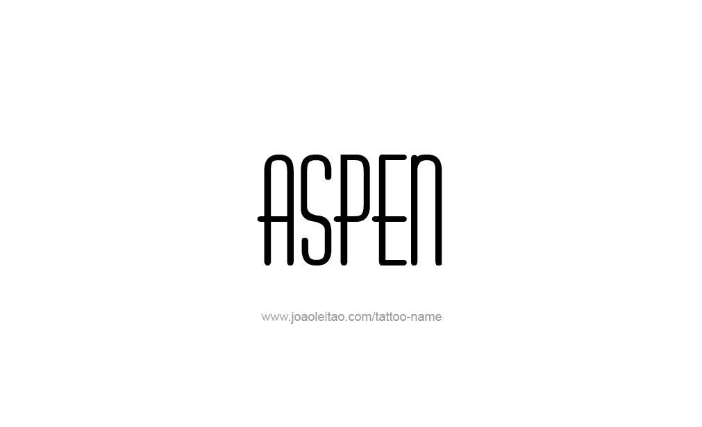Tattoo Design  Name Aspen  