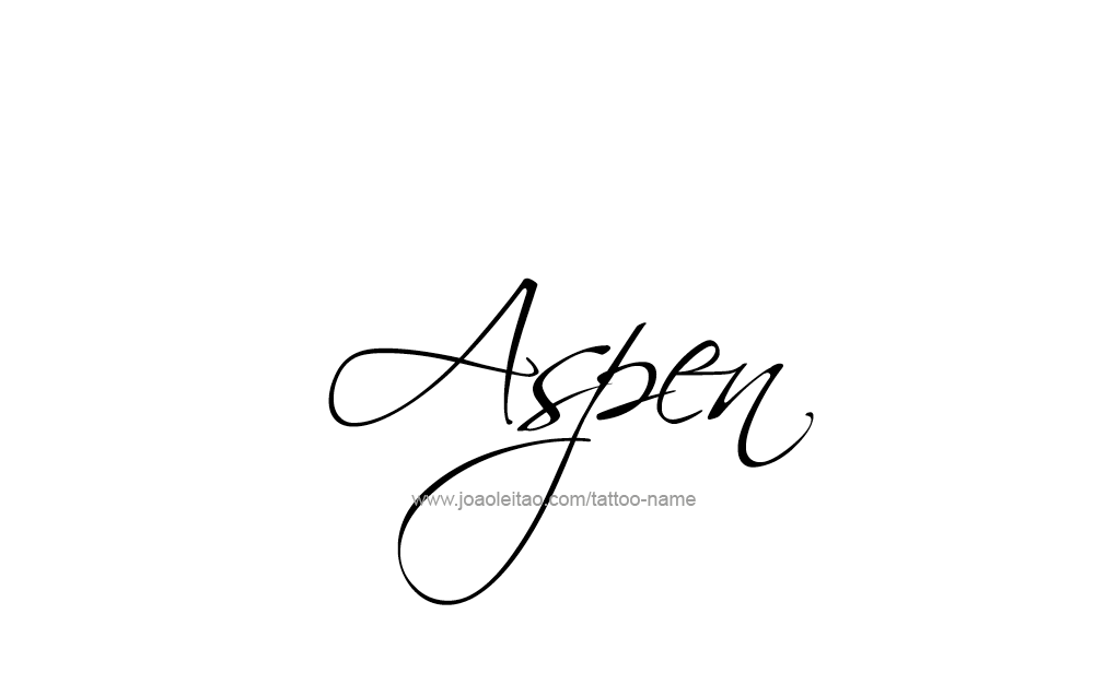 Tattoo Design  Name Aspen  