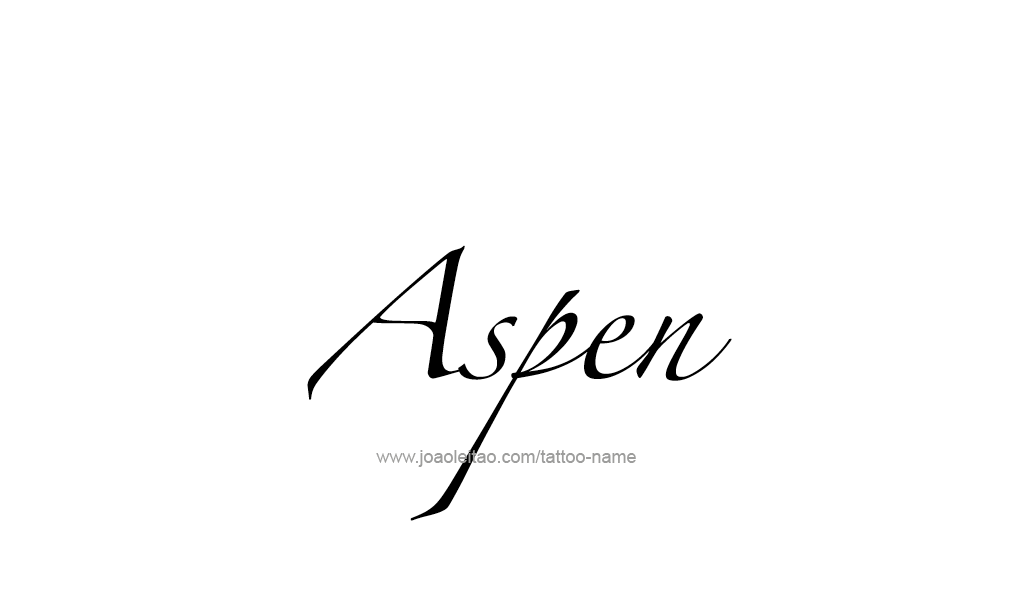 Tattoo Design  Name Aspen  