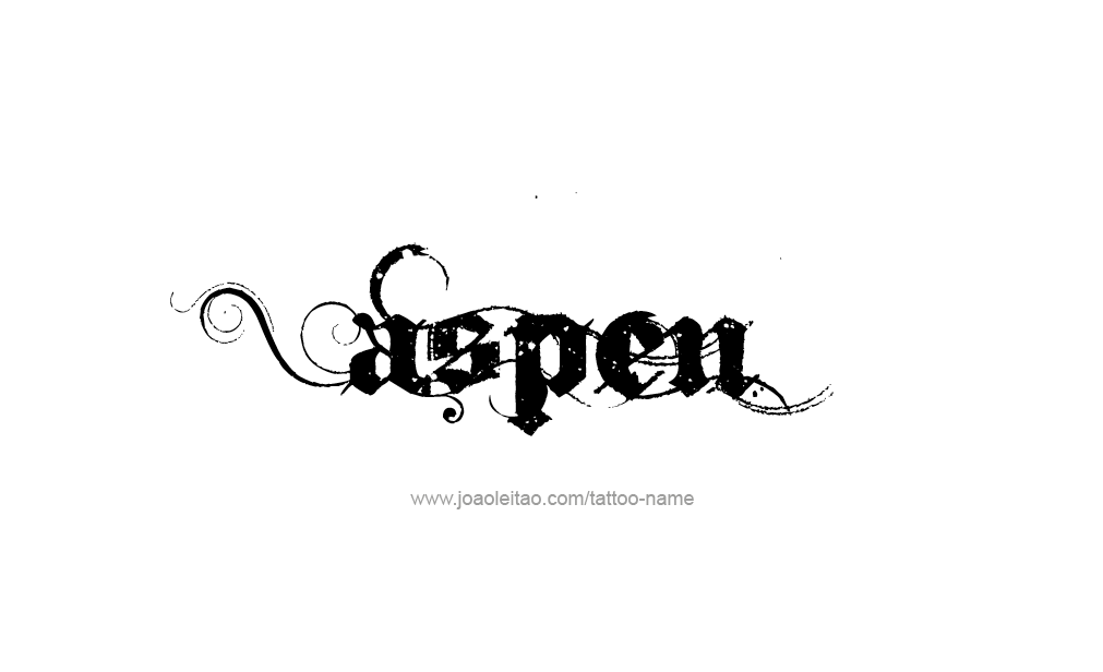 Tattoo Design  Name Aspen  