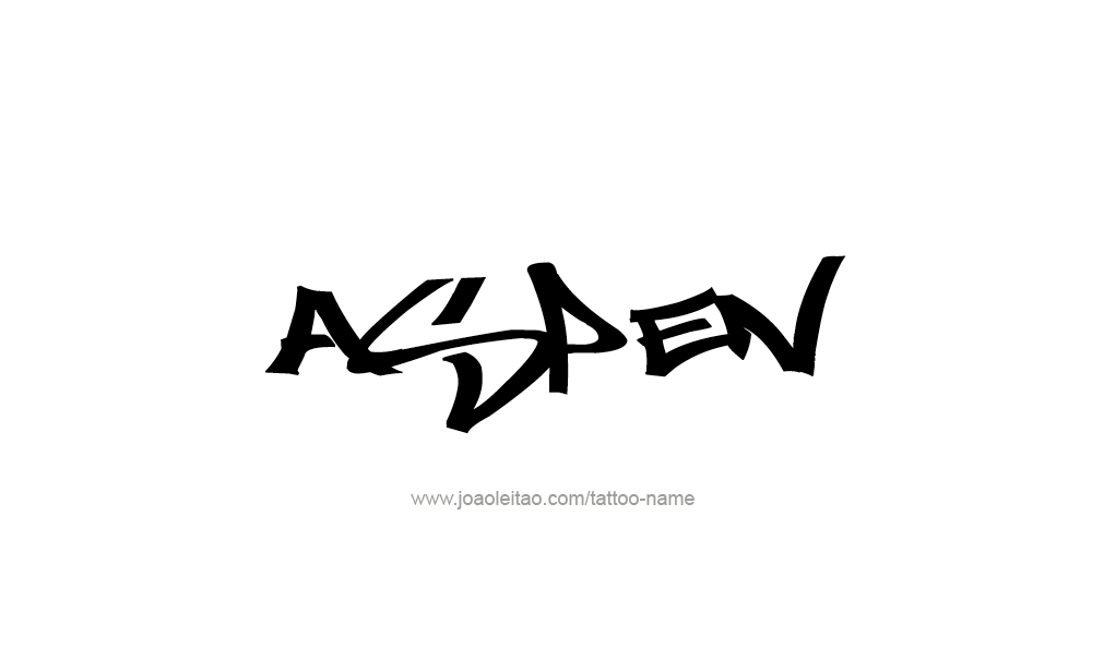 Tattoo Design  Name Aspen  