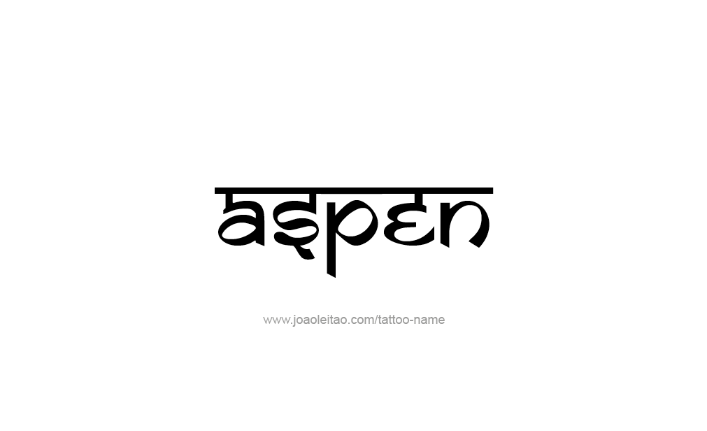 Tattoo Design  Name Aspen  