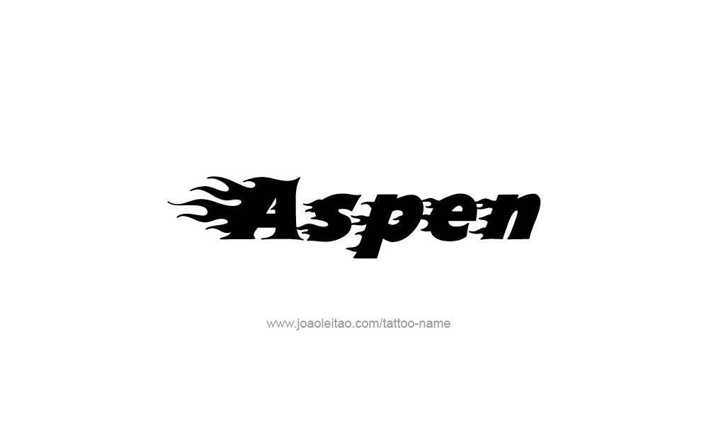 Tattoo Design  Name Aspen  