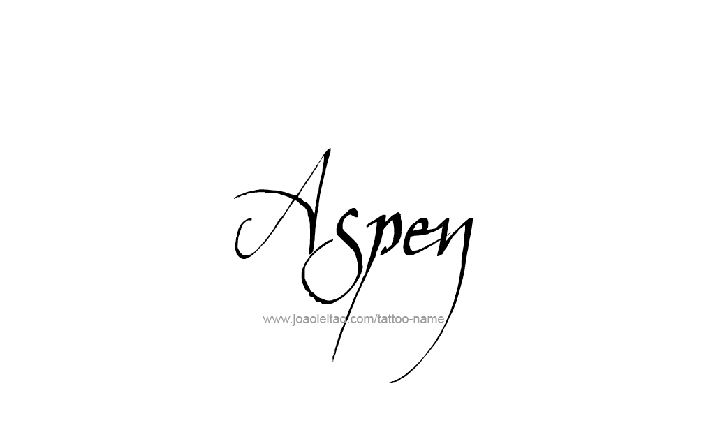 Tattoo Design  Name Aspen  