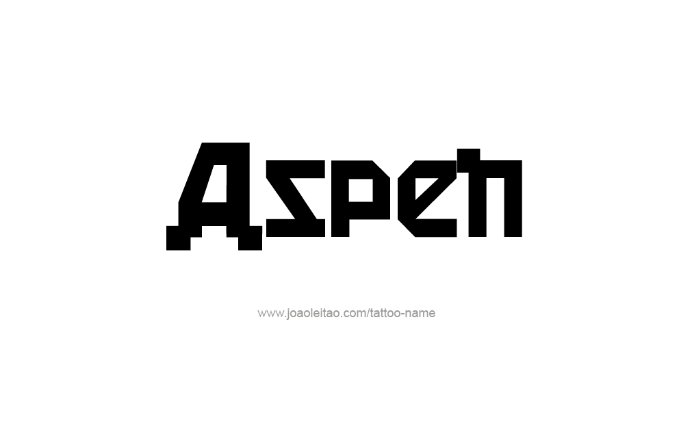 Tattoo Design  Name Aspen  