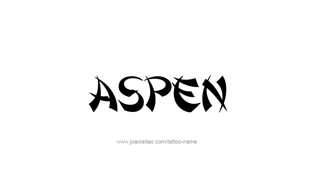 Tattoo Design  Name Aspen