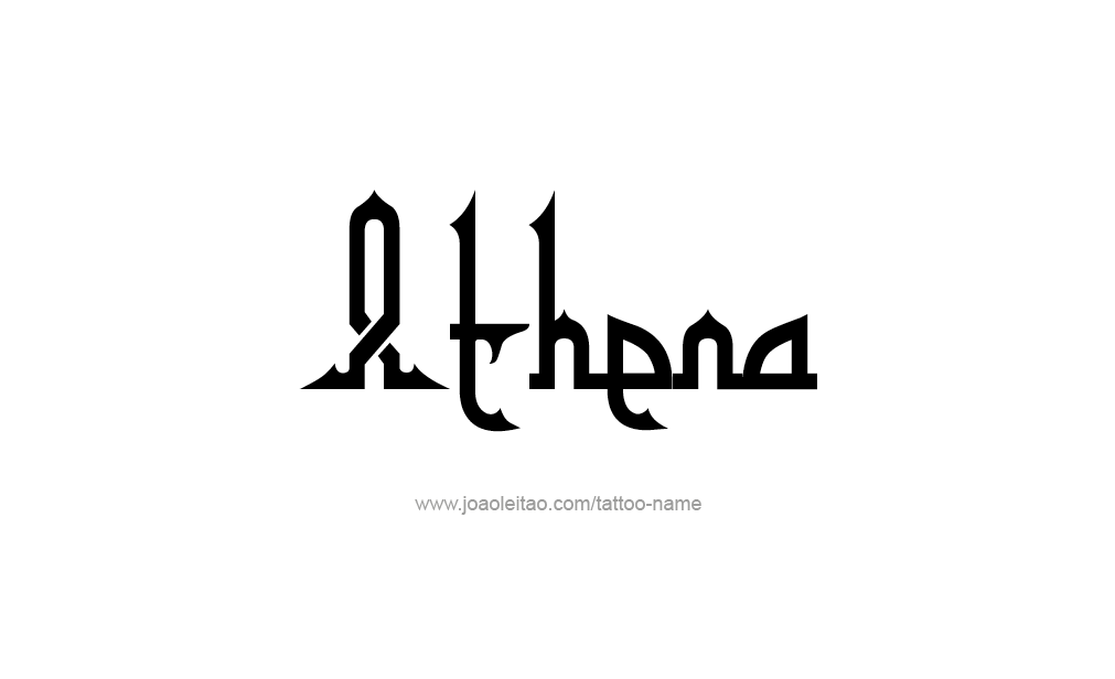 Tattoo Design  Name Athena  