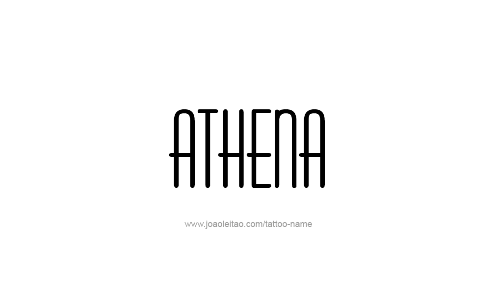 Tattoo Design  Name Athena  